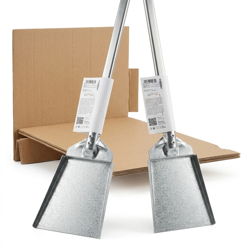 Edelstahl-Aschenschaufel Stiel 1,8 m 22x20 cm — Gi.Metal