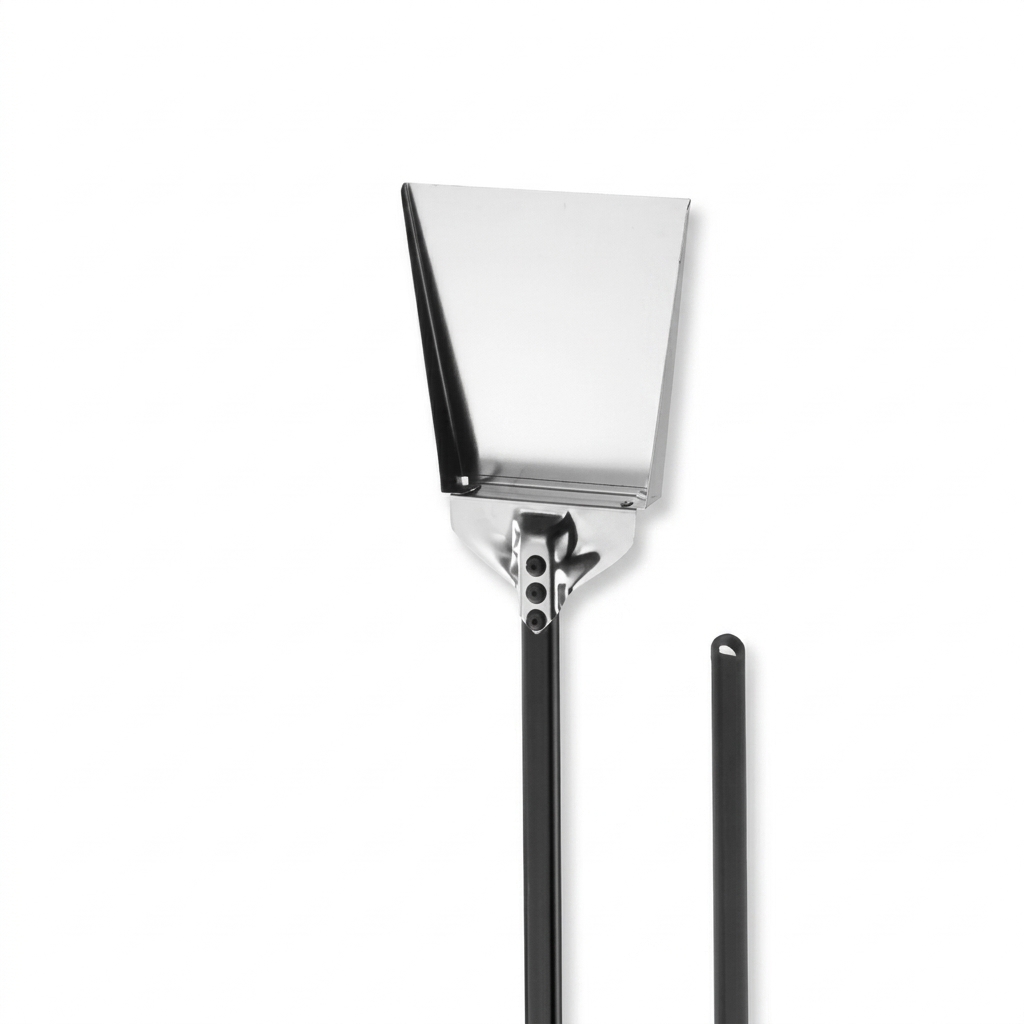Edelstahl-Aschenschaufel Stiel 1,8 m 22x20 cm — Gi.Metal