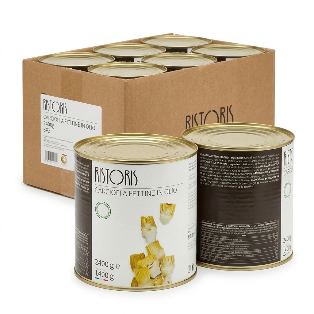 Sliced Artichokes in Sunflower Oil 2.4 kg (Case of 6) — Ristoris