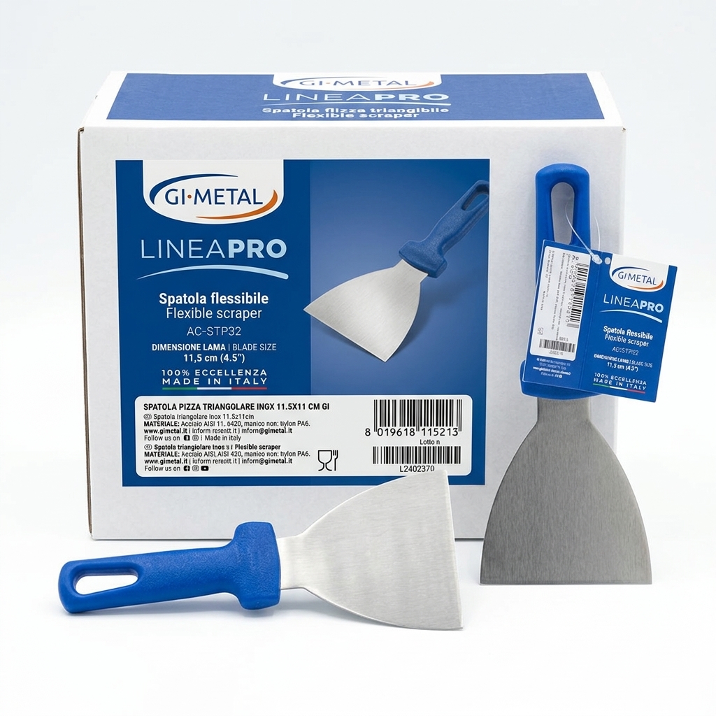 Spatule Triangulaire Inox pour Pizza 11,5x11 cm — GI.METAL
