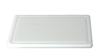 Schneidbrett Tagliere Bianco/weiss 1/1 mit Rille 1pz Al