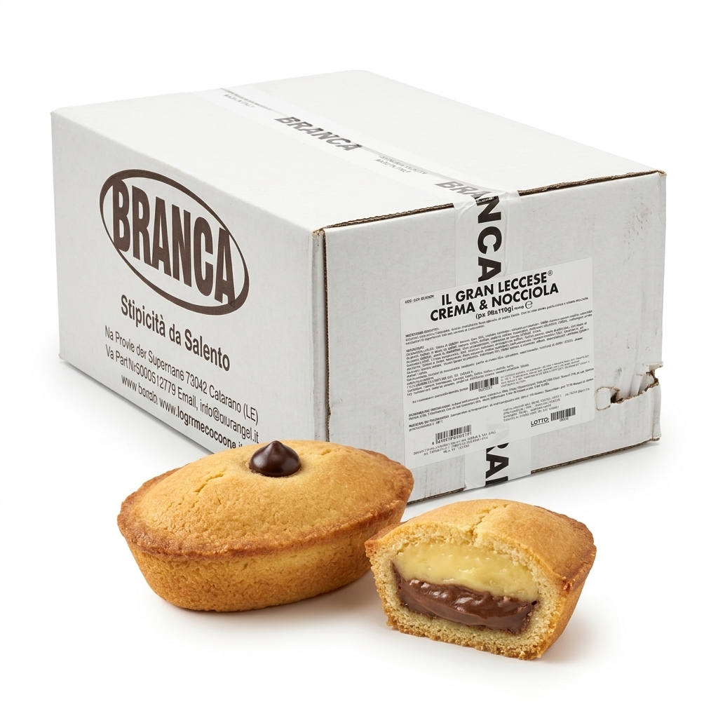 Pasticciotto Gran Leccese mit Creme und Haselnuss 120 g (50 Stk)