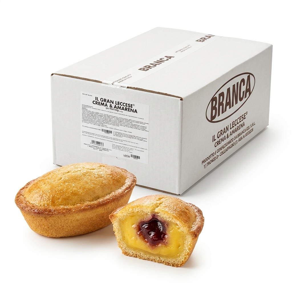[011HCA] Pasticciotto Il Gran Leccese Creme und Amarena 120 g (Karton 50 Stk.) — Il Gran Leccese