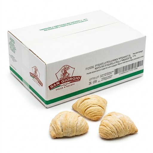 [F1202SG] Sfogliatella Frolla Mignon 35 g Surgelata (Cartone 6 kg) — San Giorgio