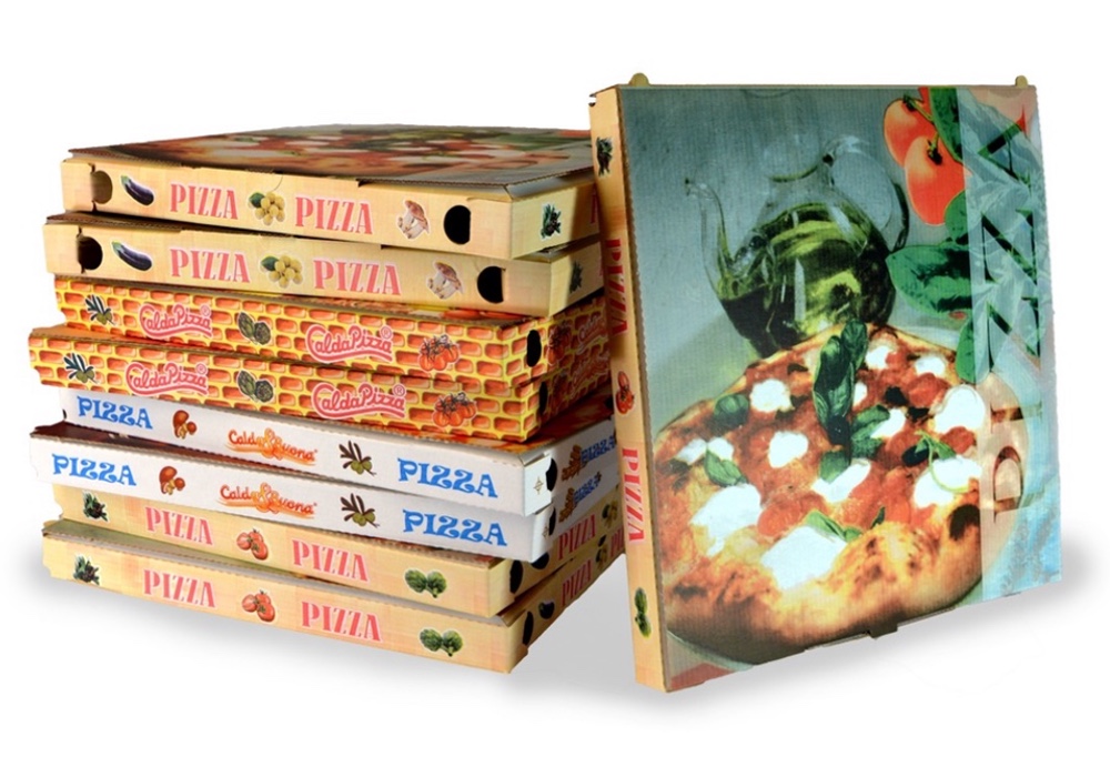 CARTONI PIZZA  330X330X40 CON GUSTO LAPA 100PZ CONF LINER