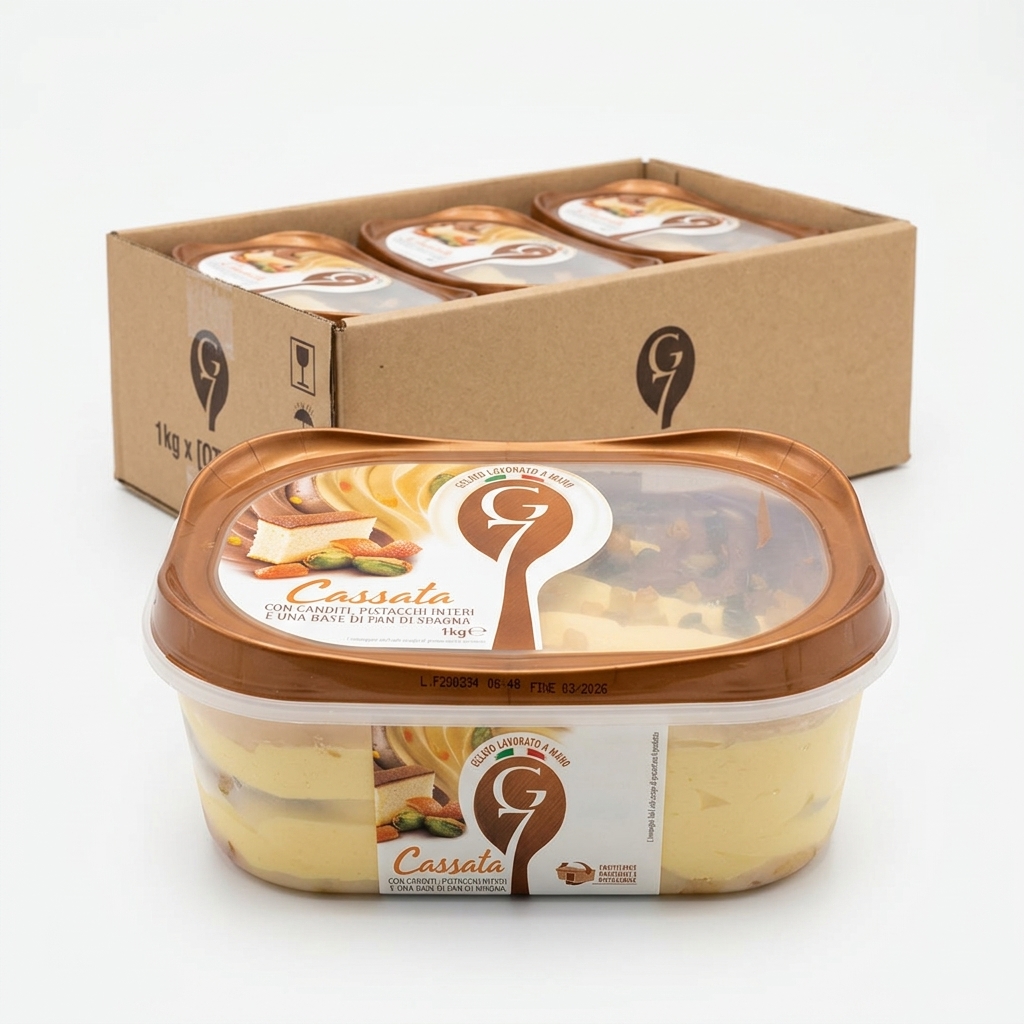 Glace Cassata Sicilienne aux Fruits Confits et Pistaches 1 kg