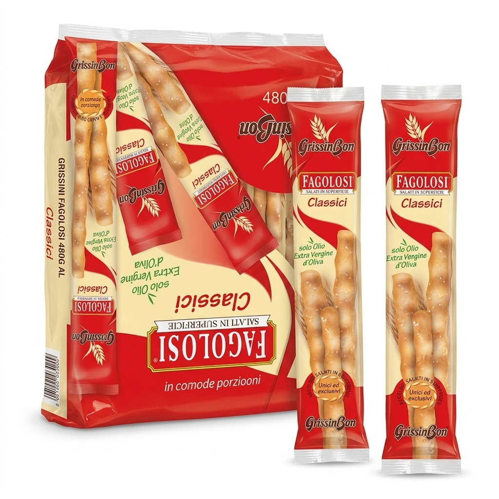 Grissini Fagolosi Classici 480 g — GrissinBon