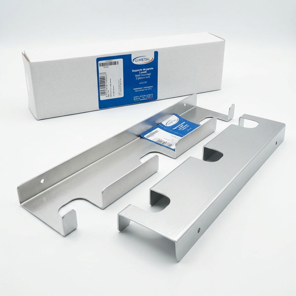3-Slot Aluminium Wall Rack 41.5x8 cm — Gi.Metal