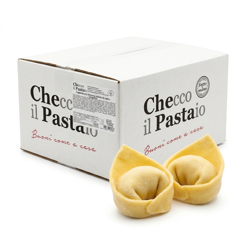 Cappellacci Limone e Robiola di Capra Congelati 2x1,5 kg — Checco il Pastaio