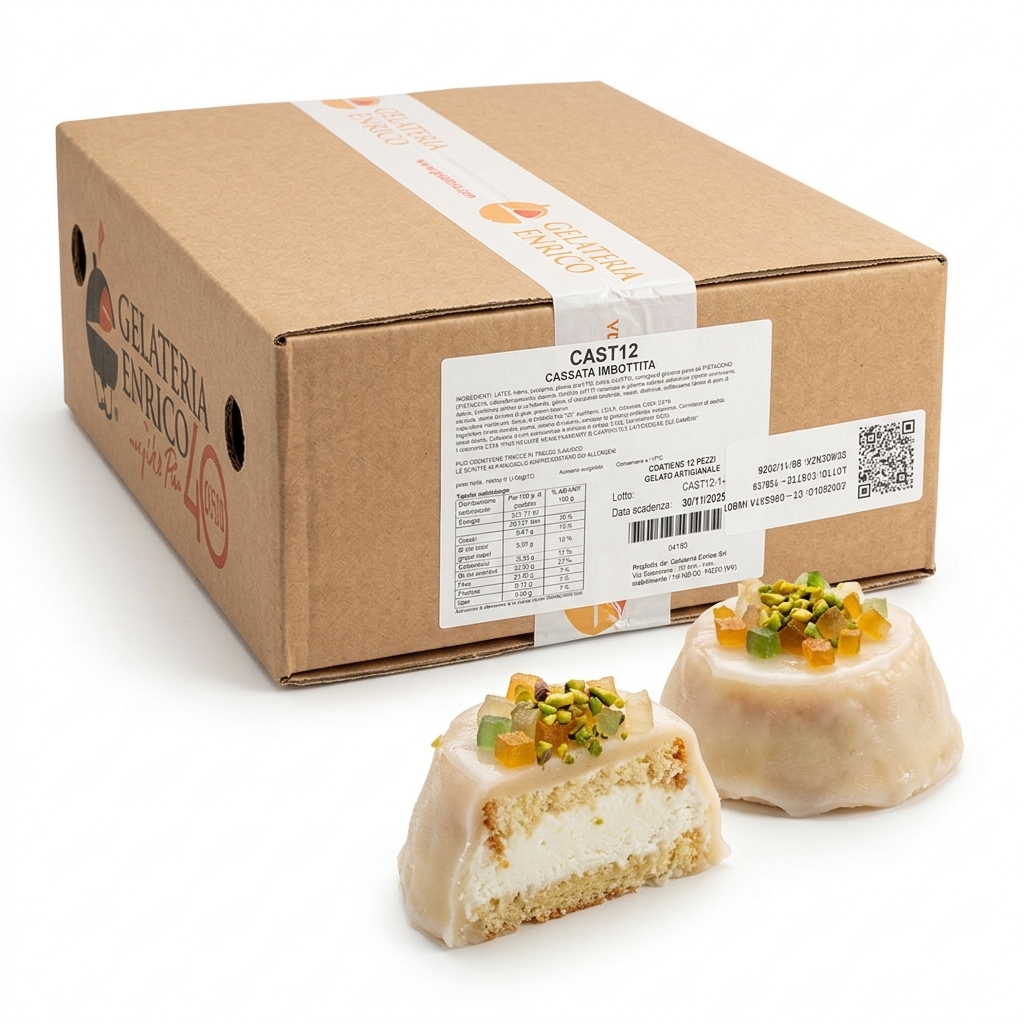 [CAST12] Sizilianische gefüllte Cassata tiefgekühlt 120 g x 12 Stk – Eurofood Ice
