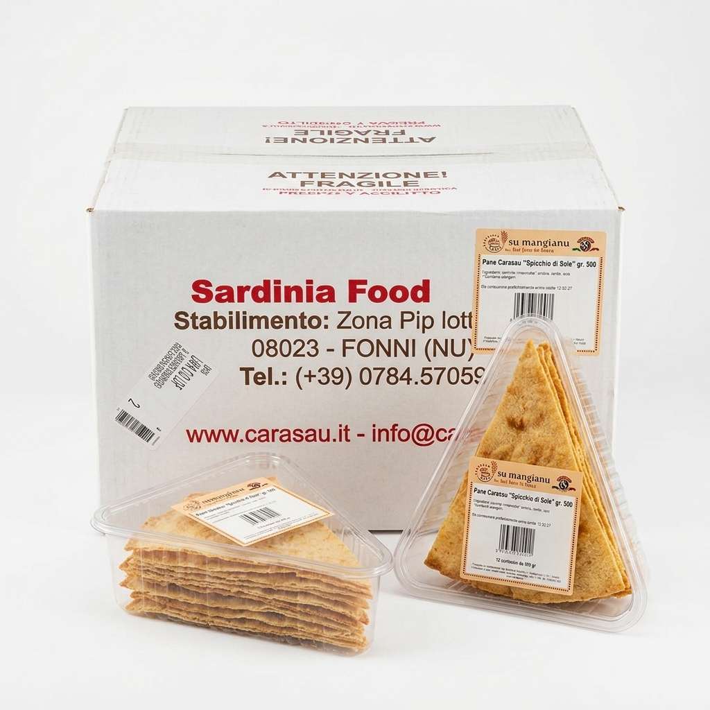 Pane Carasau in Spalten 500 g (Karton 12) — Su Mangianu
