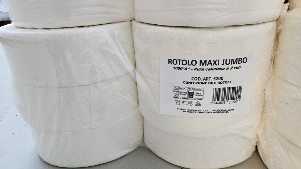 CARTA IGIENICA ROTOLO MAXI JUMBO 6PZ CONF MUS 