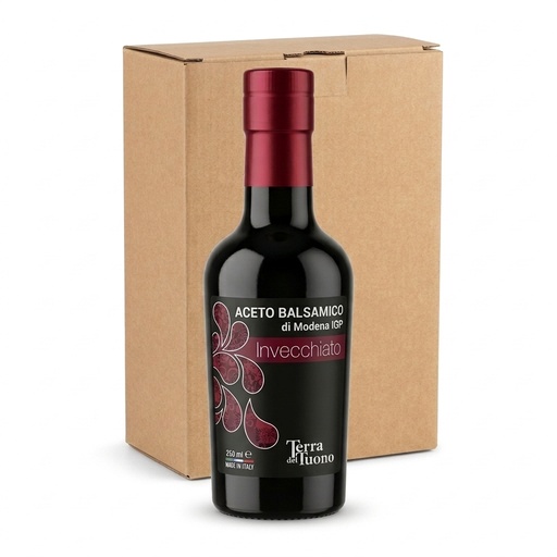 Aceto Balsamico di Modena IGP Invecchiato Bottiglia 250 ml (Cartone 6 pz) — Terra del Tuono