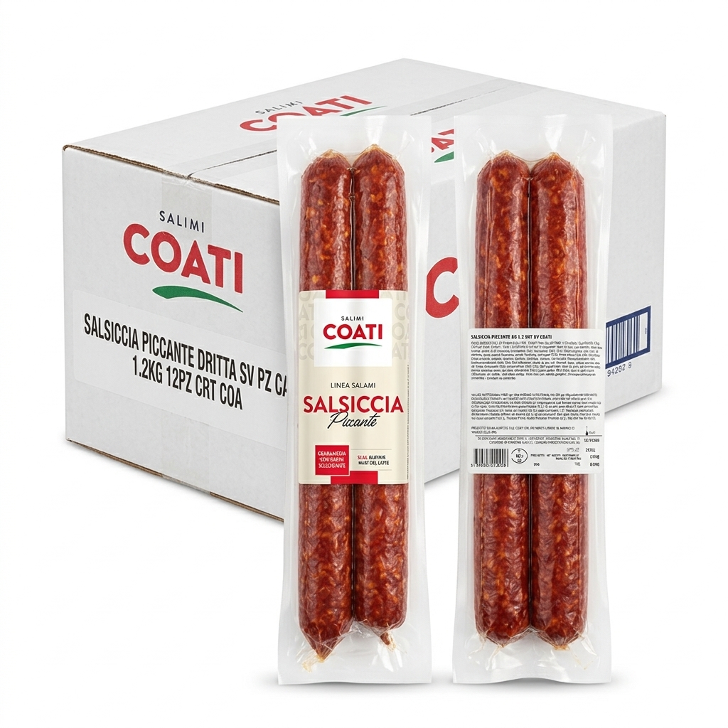 Salsiccia Piccante Dritta vakuumiert ca. 1,2 kg (Karton 12) — Coati