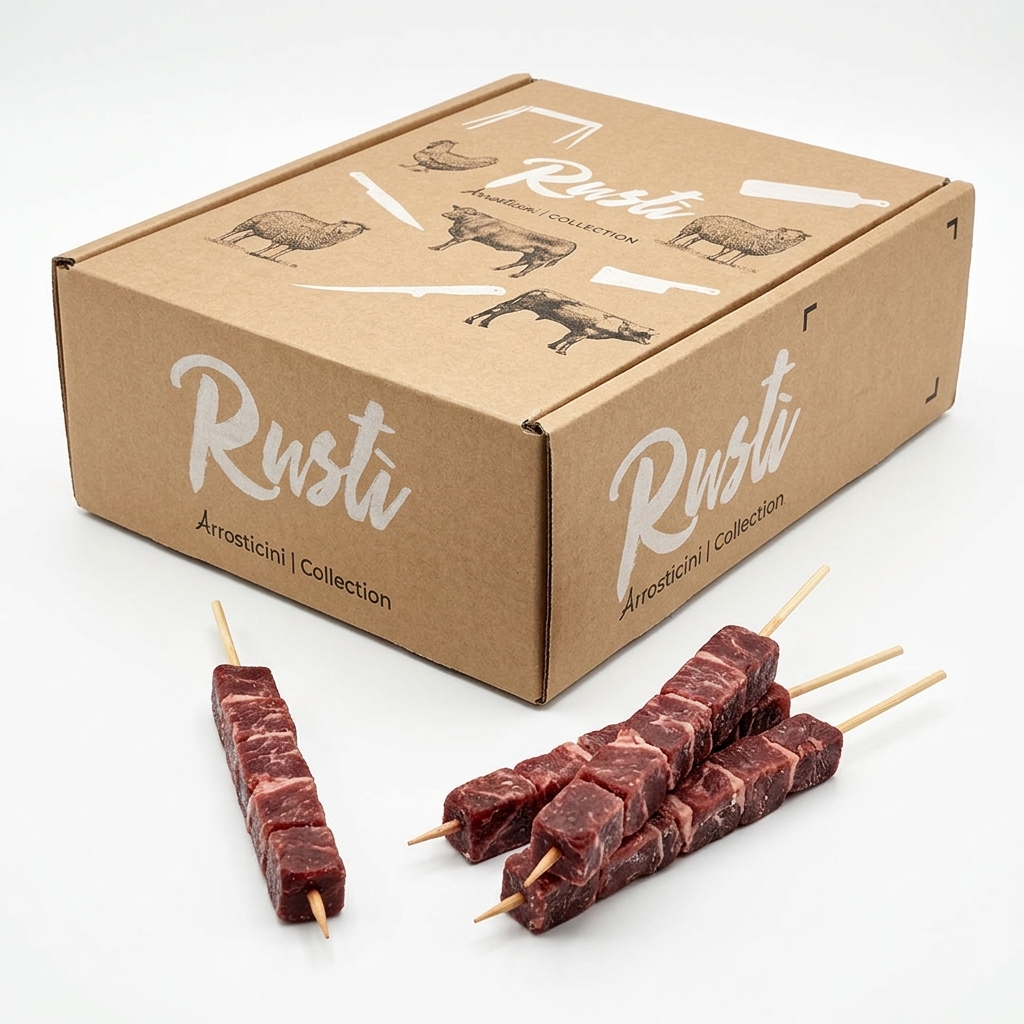 ARROSTICINI BROCHETTES DE BOEUF BLACK ANGUS SURGELEES IQF 40G 57PCS 2.28KG CRT POL