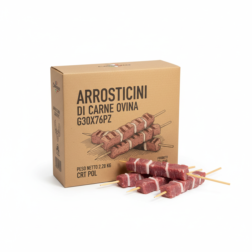 ARROSTICINI DI CARNE OVINA G30X76PZ 2.28 KG CRT POL