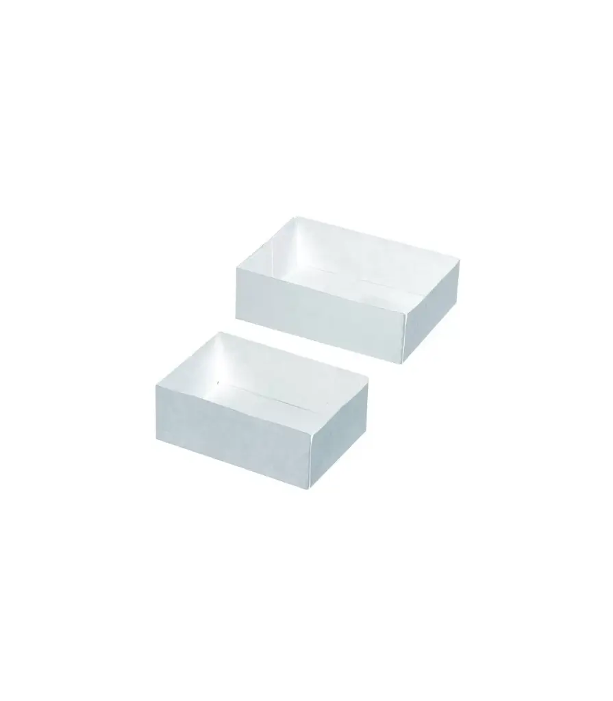 Scatola da Pasticceria in Cartone Kraft Senza Coperchio 140x100mm H50mm 150pz Crt FISRT
