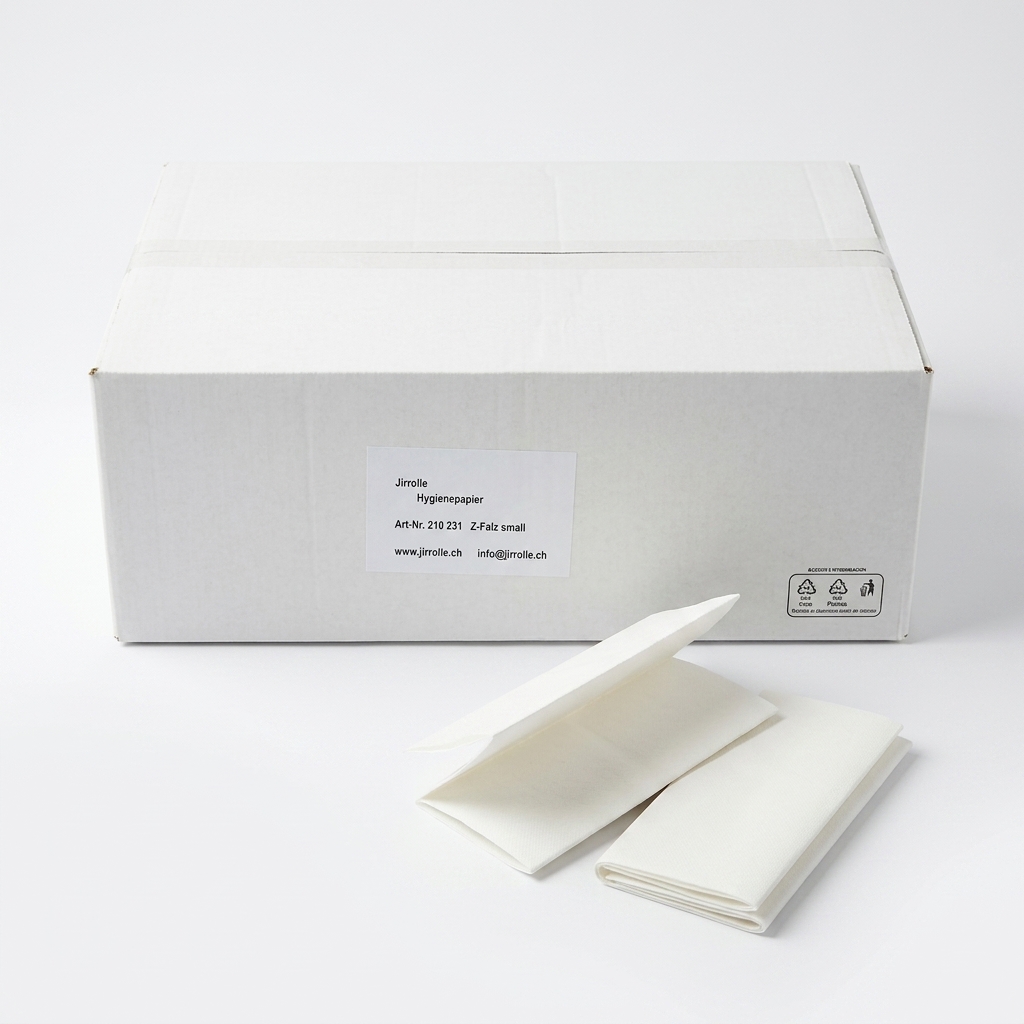 Papierhandtücher Z-Falz 2-lagig Zellstoff Weiss — 3750 Stk (25 Pakete)