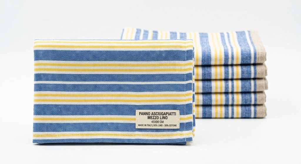 PANNO ASCIUGAPIATTI MEZZO LINO 45X90 CM PZ 10PZ CONF AL