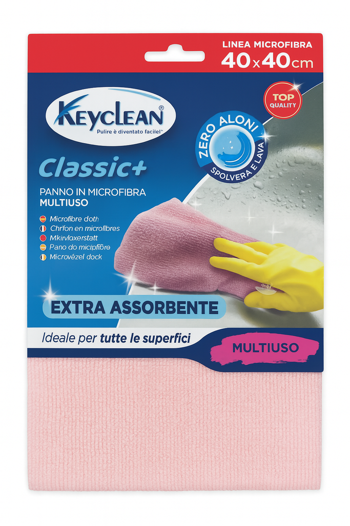 Panno In Microfibra 40x40 Multiuso 12pz A pkg Mus