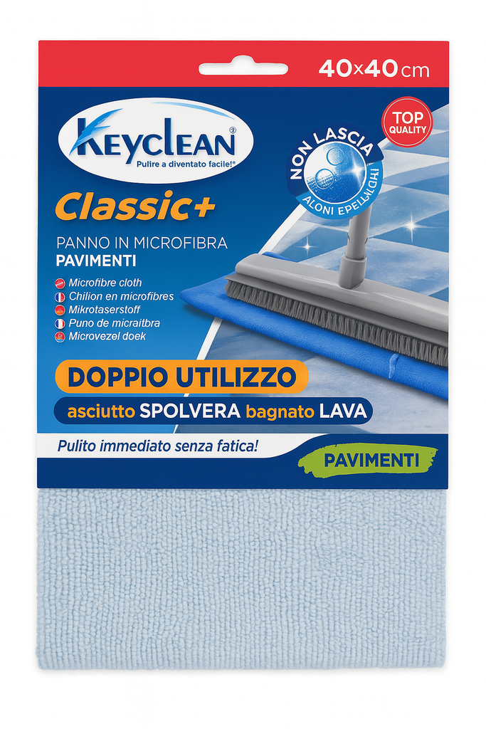 PANNO IN MICROFIBRA 40x40 PER PAVIMENTI 12PZ A CONF MUS