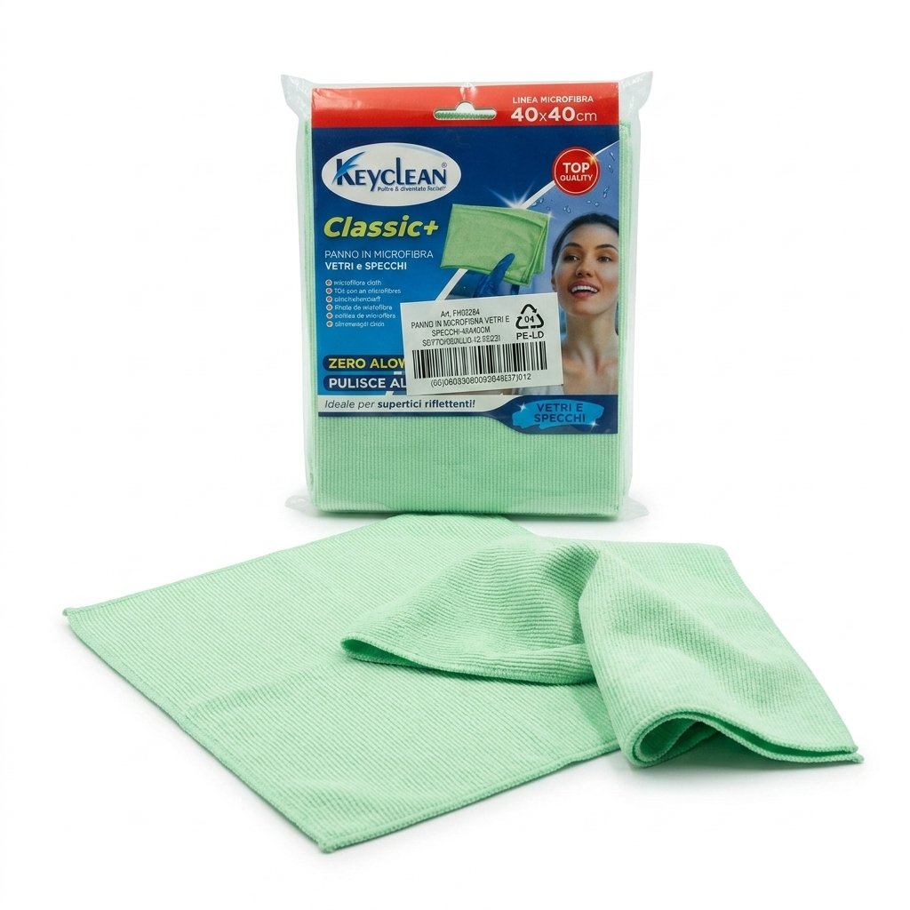 Microfibre Cloth for Glass and Mirrors 40x40 cm (12 Pcs)