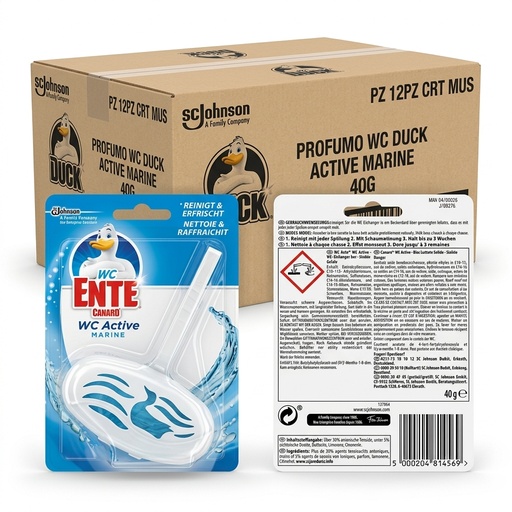 Duck WC Active Marine Toilet Rim Block 40 g (Carton of 12)