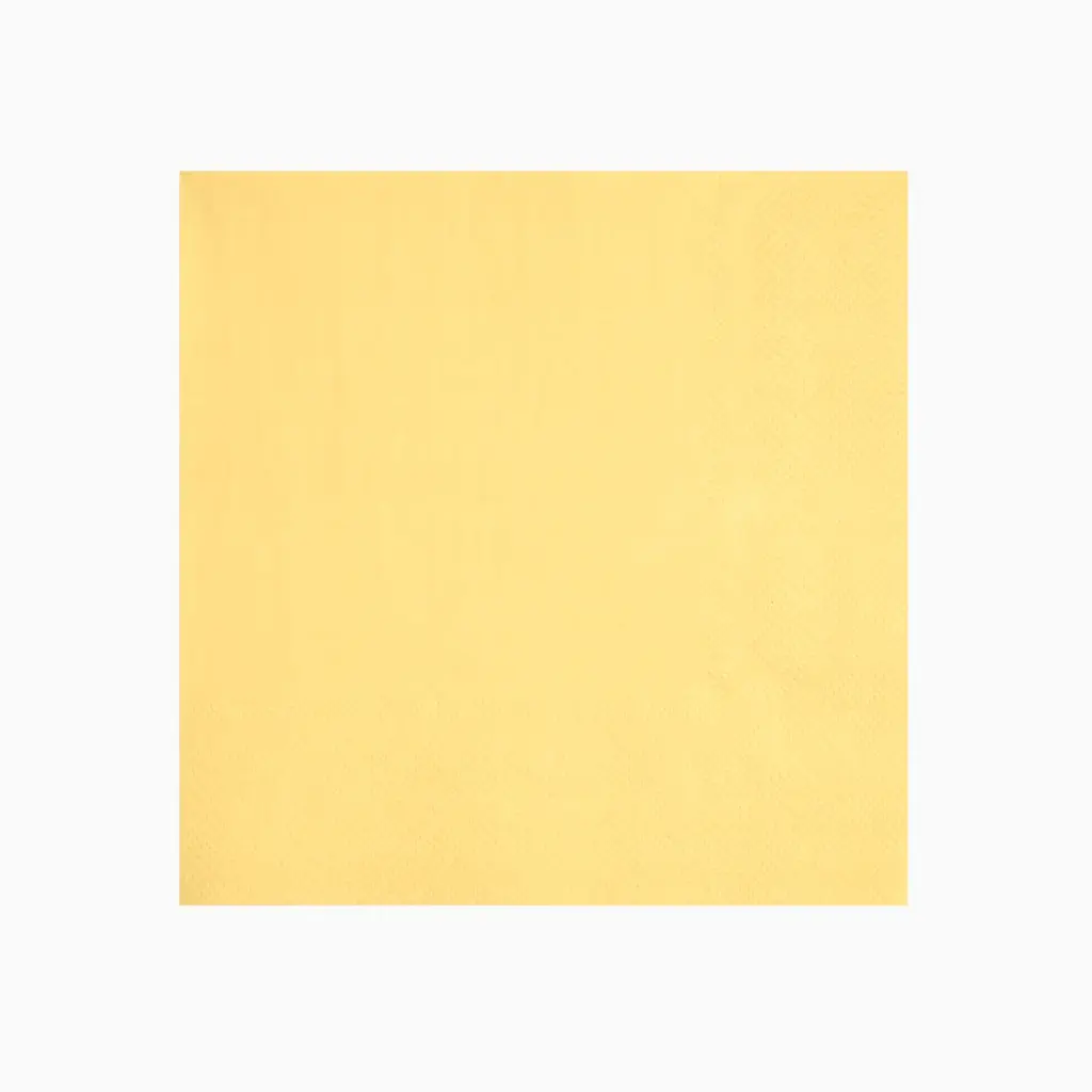 Tovaglioli 2 Veli 24x24 Giallo 100pz pkg - 36conf krt - Mus 