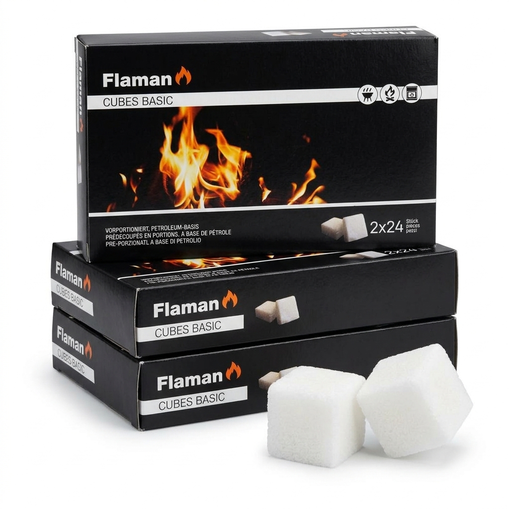 FIRE LIGHTER FLAMAN CUBES BASIC 2X24PCS - PCS - DEN