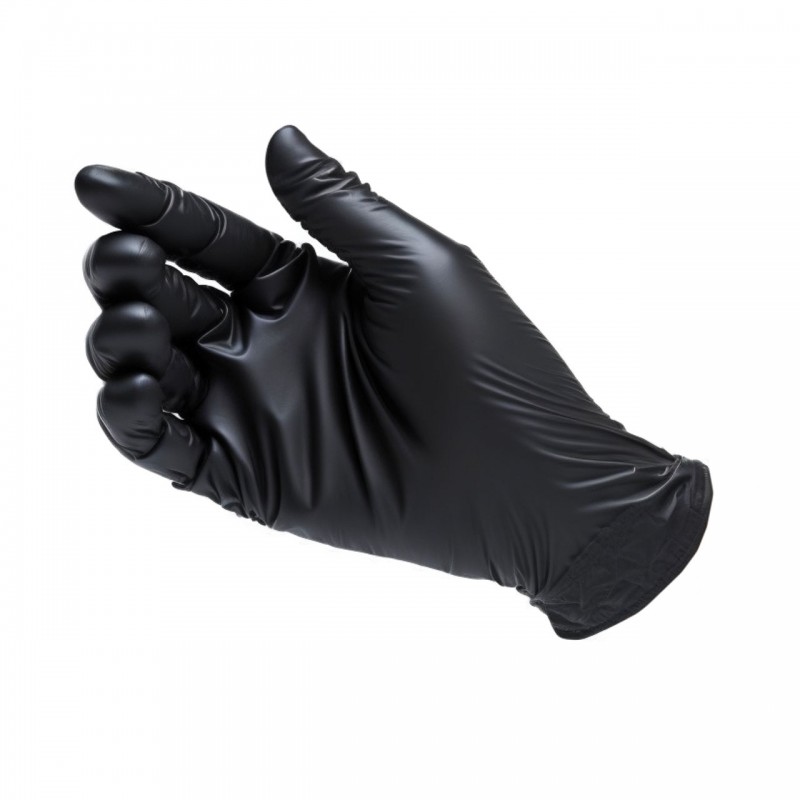 GUANTI USA E GETTA NERI NITRIL "M" 100PZ CONF 10 CONF CRT JIRR
