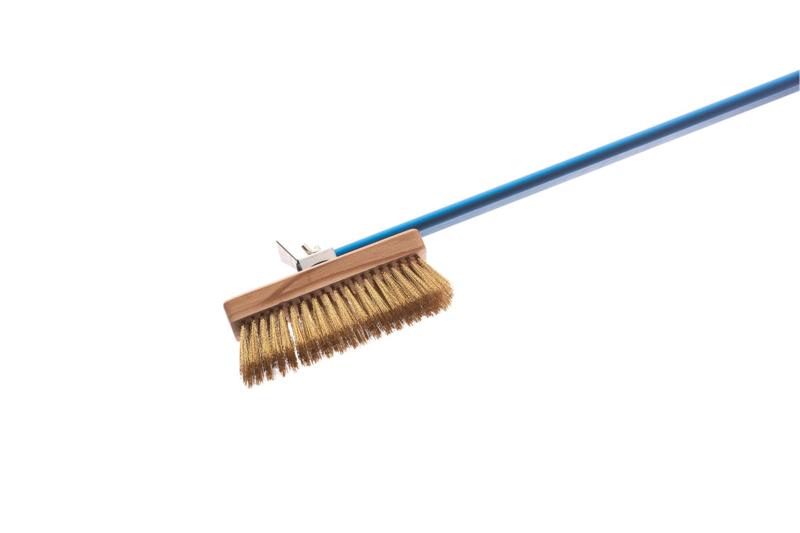 SPAZZOLA PER FORNO ORIENTABILE CON SETOLE IN OTTONE PIZZA 20X6,6CM GI