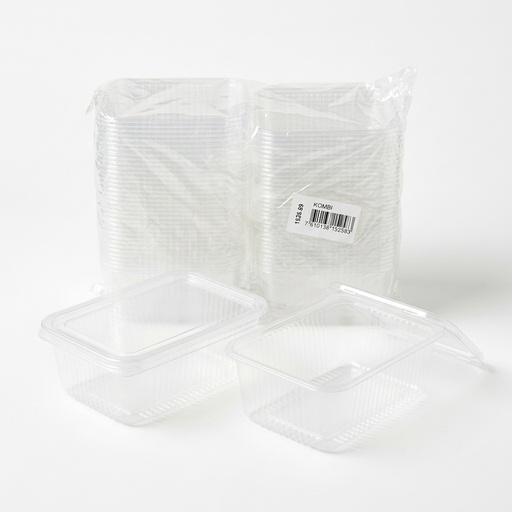Kunststoff-Behälter PP mit Deckel für Take-away 250 ml (Packung 50 Stück)
