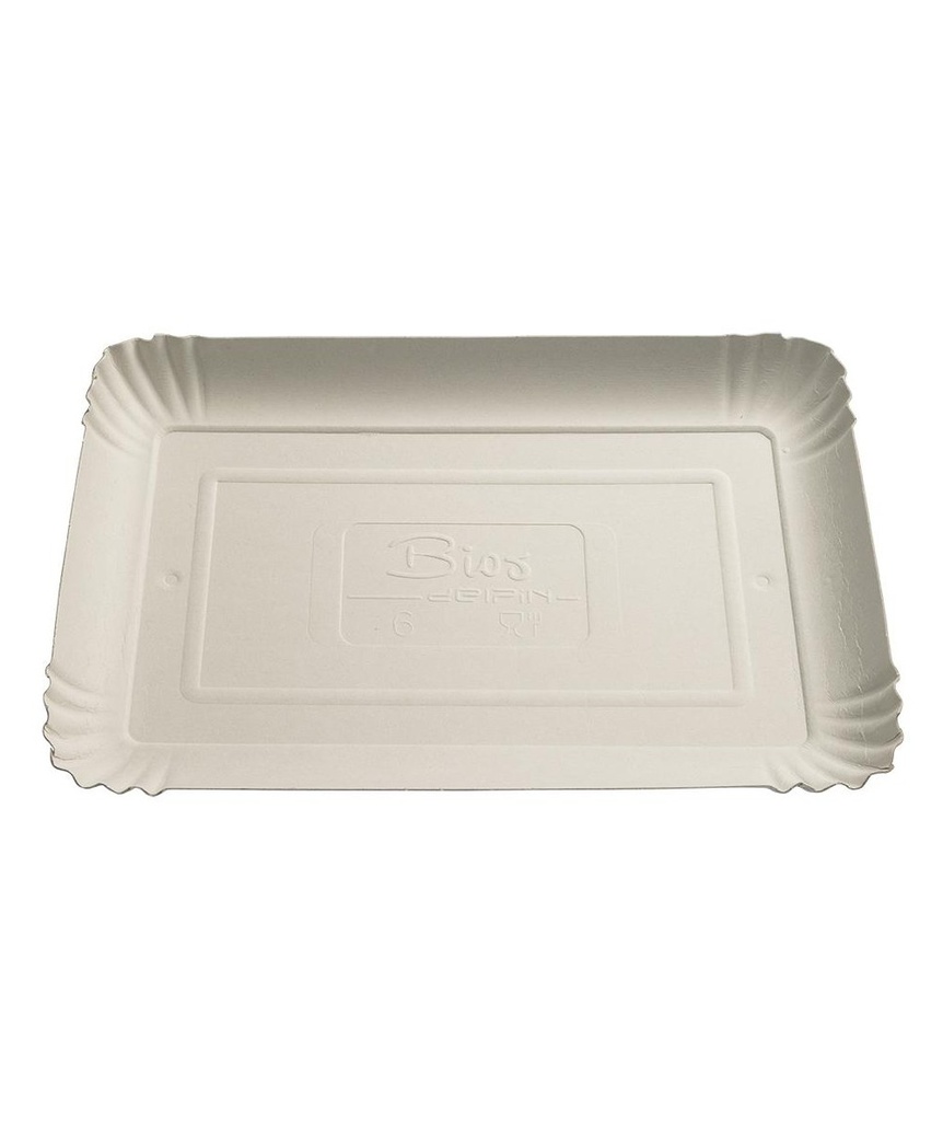VASSOIO ECOBIANCO IDONEO AL CONTATTO ALIMENTARE 16,5X24 CM - 240PZ CRT - CRT  BPCART