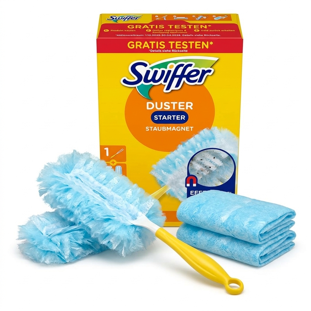 Swiffer Duster Dust Trap Starter Kit 1 Handle + 3 Cloths Febreze — Swiffer