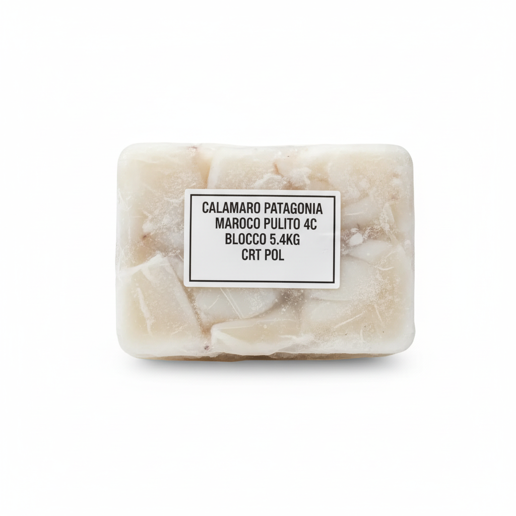 CALAMARO PATAGONIA MAROCCO PULITO 4C BLOCCO KG - CRT 5.4KG POL