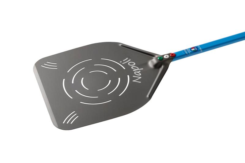 PALA PER PIZZA RETTANGOLARE FORATA NAPOLI  36X36cm H150cm GI