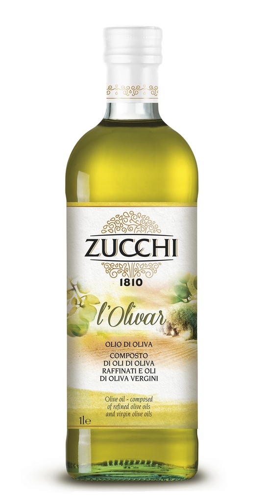 OLIO DI OLIVA ZUCCHI "L'OLIVAR" IN VETRO 1L 12PZ CRT ZUCCHI 