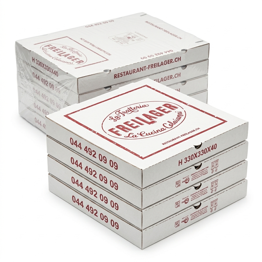 Boîte à Pizza Personnalisée La Cucina Colaianni Mod. H 33x33x4 cm — Liner Italia
