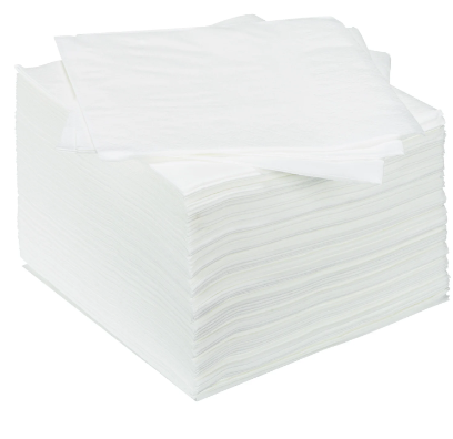 Tovaglioli Piega 1/8 - 40x40 2 Veli Bianco 400pz A pkg - 6 pkg A krt - Jirr 