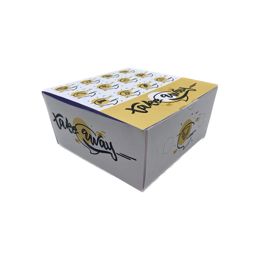 Cartoni Per Hamburger Da Asporto Ta 150x150x80 Kbsv 222 E 100pz pkg stk Lin