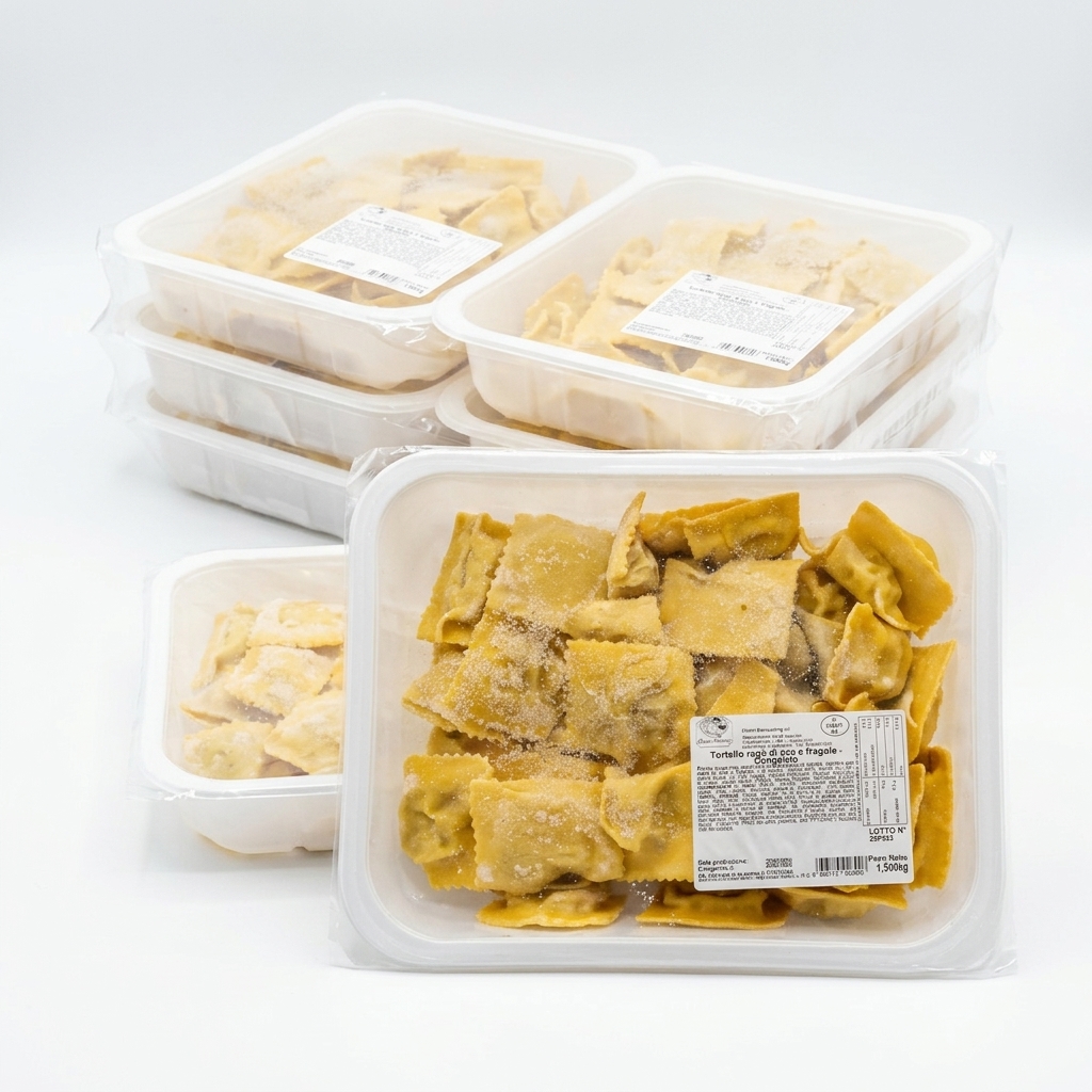 TORTELLI MIT GANSERAGU UND ERDBEEREN CHECCO PKG 1.5 KG POL