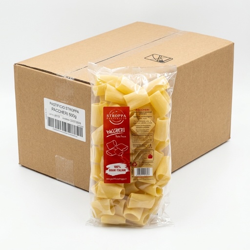 Paccheri Pâtes Fraîches 500 g (Carton 8) — Pastificio Stroppa