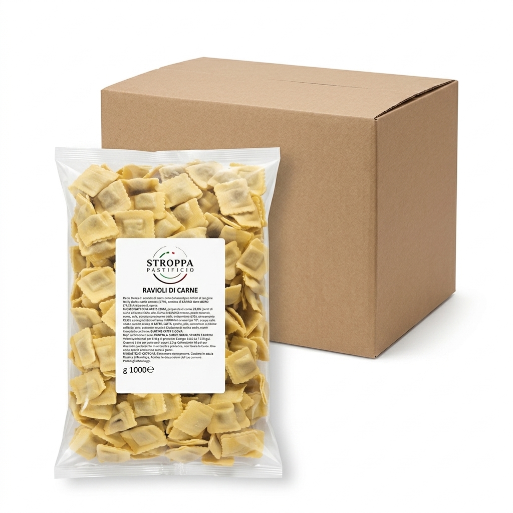 [CRAVIOLI27] Meat Ravioli Fresh Pasta 1 kg STR