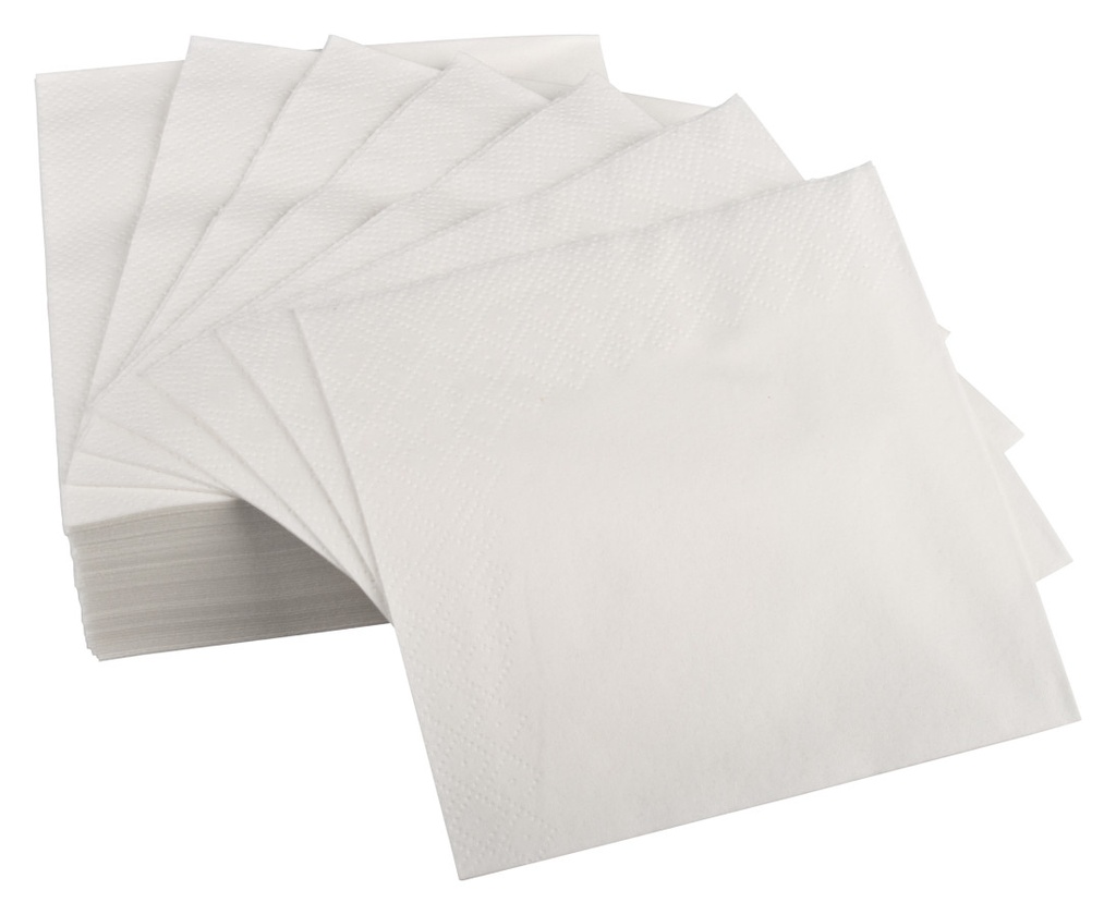 Tovaglioli da Cocktail 25x25 Bianchi 2 Veli 100pz pack - 36 pack case JIRR