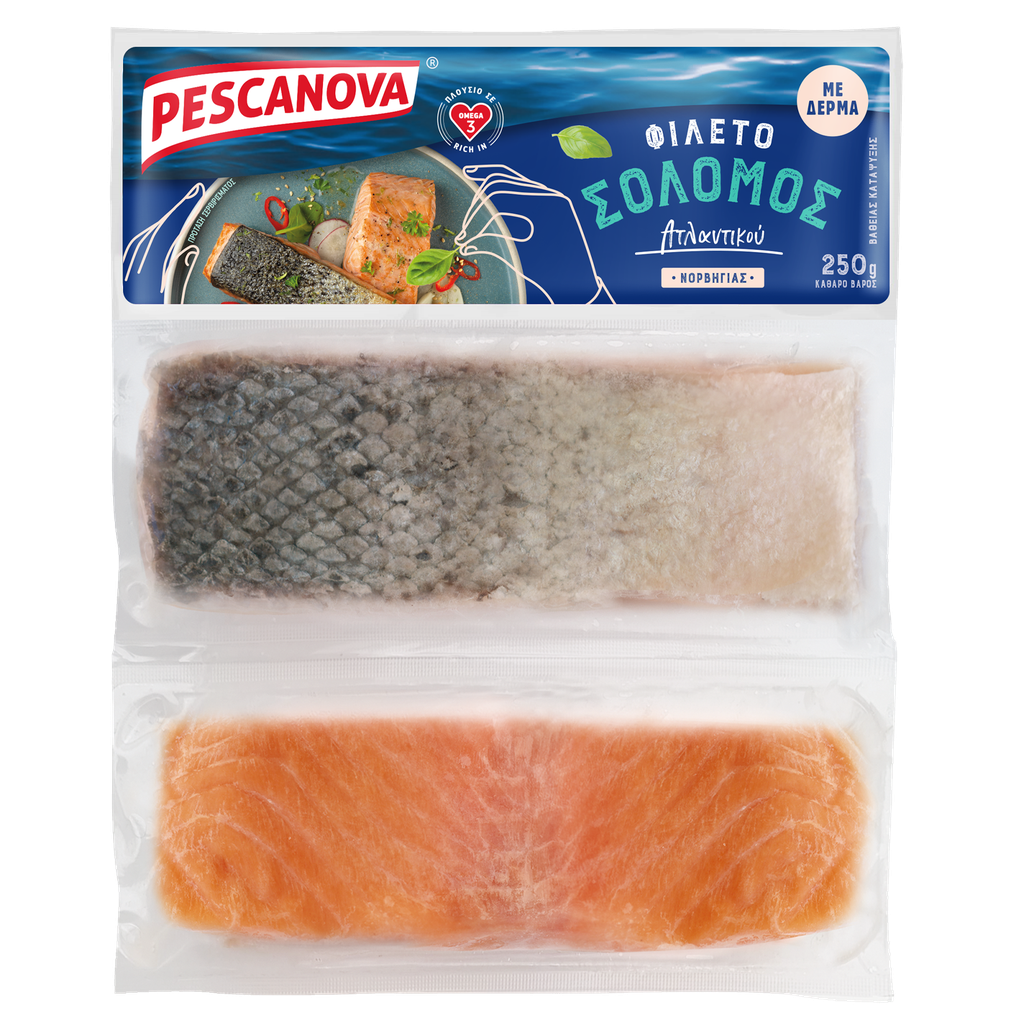 Salmon Portions with Skin 250 g (Case 12 pcs) PH