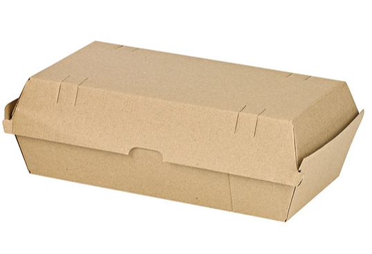 Cardboard Hamburger Container 245 x 130 x 77 mm (Case 200 pcs) FIRST