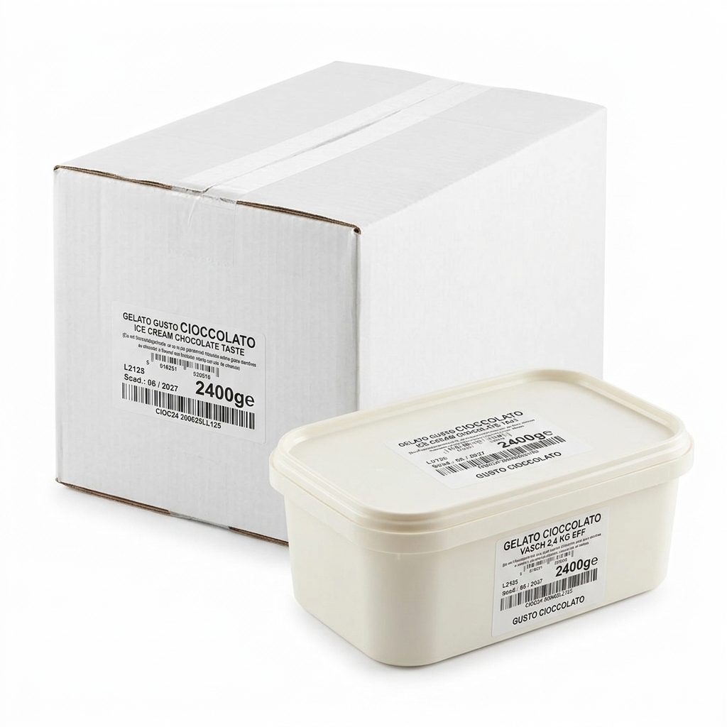 Gelato al Cioccolato Vaschetta 2,4 kg — Effepi