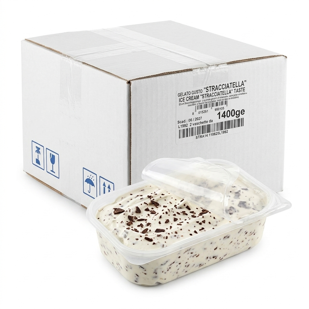 Gelato Artigianale alla Stracciatella Vaschetta 1,4 kg — EFFEPI