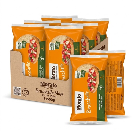 Bruschelle Maxi with Olive Oil 500 g (Pack of 6) — Morato