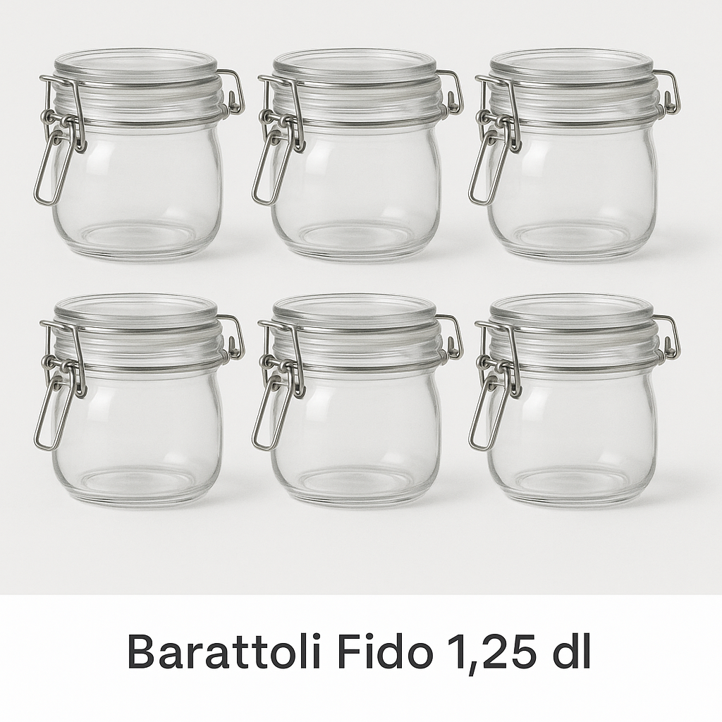 Fido Preserving Jars 1.25 dl 6pcs Crt Al